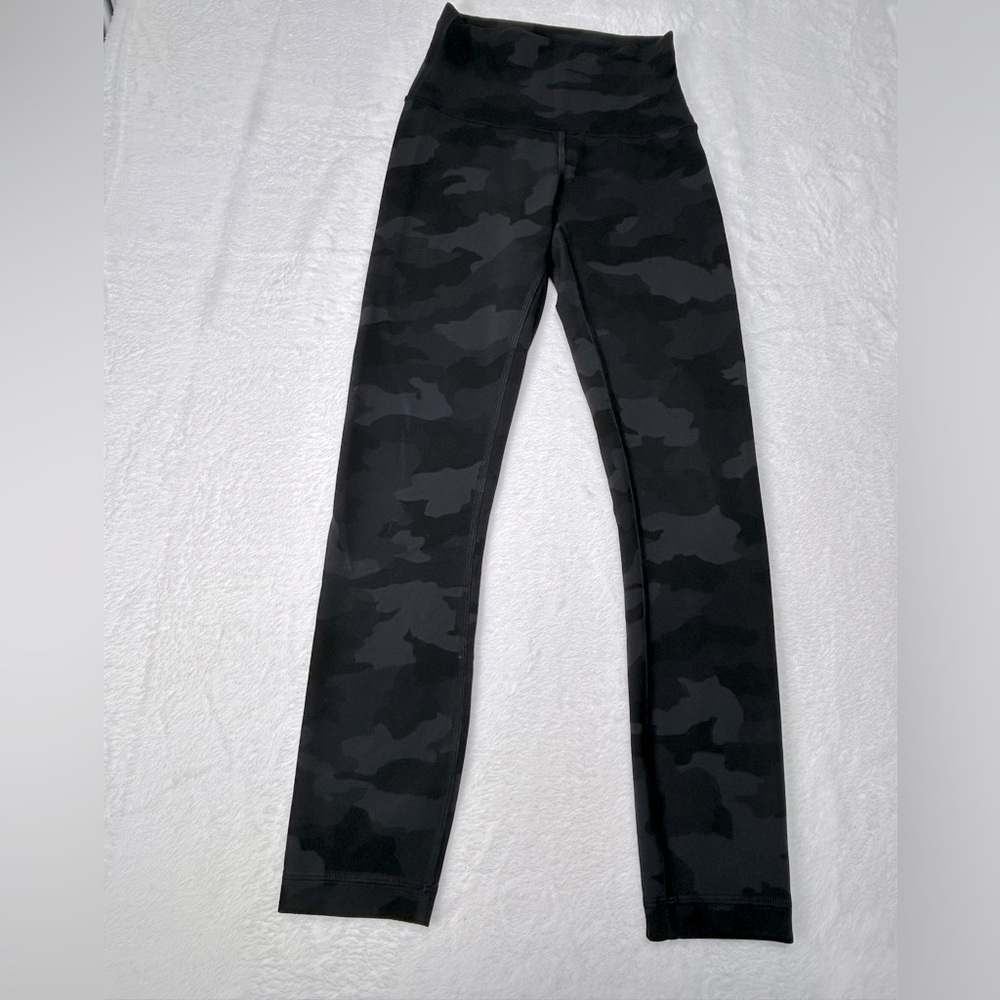 Lululemon legging wonder train high rise multi gray camo "tight"  women’s size 2